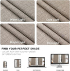 Joydeco Blackout Curtains for Bedroom - 100% Light Blocking 2 Panels Set Linen Drapes 37" W x 108" L, Thermal Insulated Room Darkening Curtains, Linen Textured for Living Room, Rod Pocket & Back Tabs