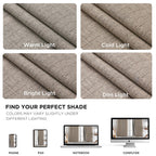 Joydeco Blackout Curtains for Bedroom - 100% Light Blocking 2 Panels Set Linen Drapes 37" W x 108" L, Thermal Insulated Room Darkening Curtains, Linen Textured for Living Room, Rod Pocket & Back Tabs