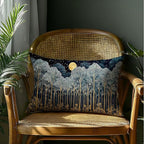 Rustic William Morris Inspired Forest Green Moon Decor Pillow Covers 12x20 Double-Sided,Vintage Night Moon Botanical Nature Landscape Decorative Throw Pillow Covers for Home Bedroom Living Room