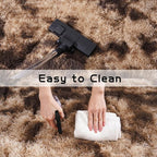 Pionblank 9x12 Area Rug, Large Area Rug for Living Room, Shag Rug for Bedroom Brown, Soft Furry Non Slip Carpet for Kids Room Nursery Teens Dorm Home Decor, Tie-Dyed Coffee