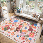 Babovid Blush Area Rug 6x9 for Living Room Bedroom