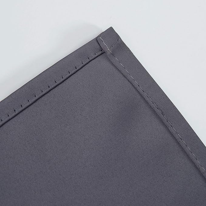 LEMOMO Grey Thermal Blackout Curtains/52 x 72 Inch/Set of 2 Panels Room Darkening Curtains for Bedroom
