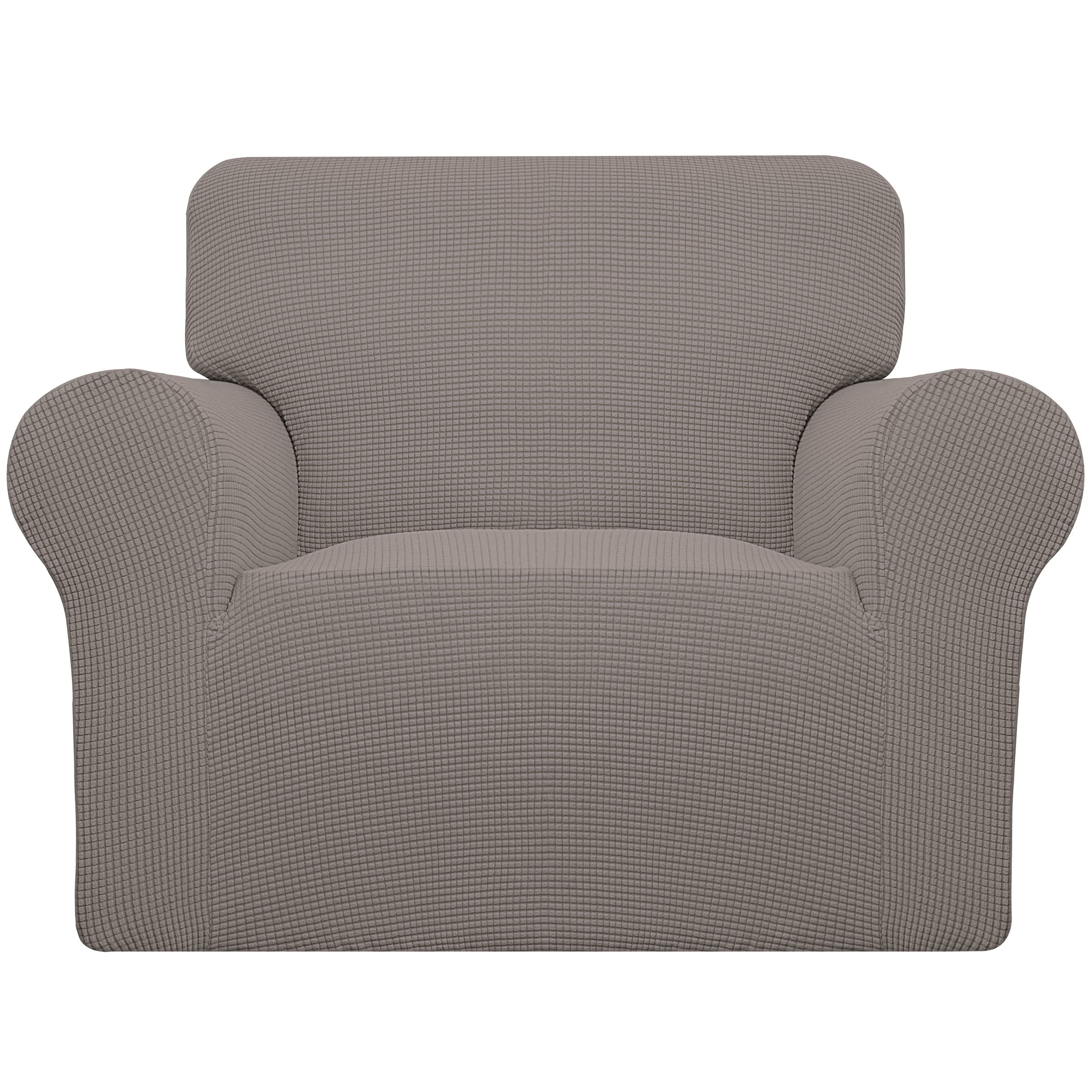 Easy-Going Stretch Oversized Chair Slipcover with Arm Washable Taupe