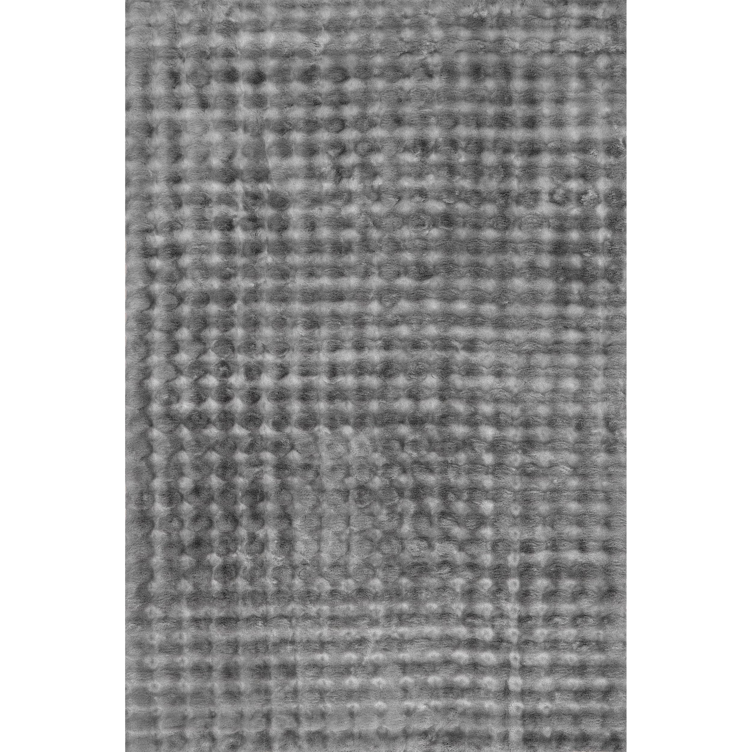 nuLOOM Jeni Dark Grey Checkered Washable Area Rug, 5' x 8'