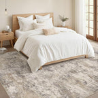 Nakagishi Boho 7x9 Area Rug Living Room Rugs Machine Washable Brown Grey