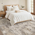 Nakagishi Boho 9x12 Area Rug Living Room Rugs Machine Washable Brown Grey