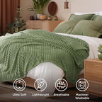 Bedsure GentleSoft Reseda Full Blanket for Couch - Cozy Soft Blankets for Women, Cute Small Fleece Throws for Girls, Birthday Gifts for Women Decor Gifts for Mom, 84x90 Inches