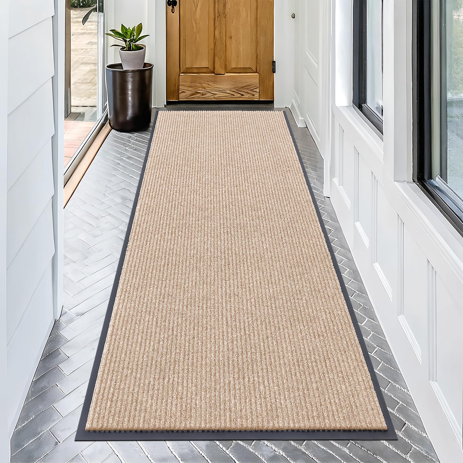 OLANLY Front Door Mat 71x34, Waterproof Heavy-Duty Indoor Outdoor Doormat
