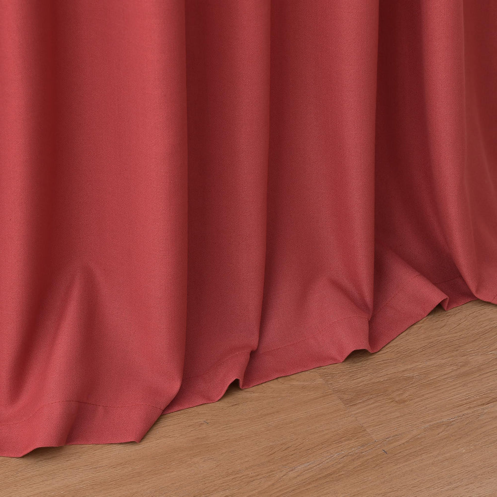 Christmas Red Linen Curtains 72 Inches Long for Living Room Light Filtering Semi Sheer Curtain Back Tab and Rod Pocket Vintage Rustic Luxury Home Decor Neutral Drapes for Bedroom 52x72, 2 Panels