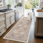 Restydon Kitchen Runner Rug Non Slip Washable Rugs 2.5x8, Orange