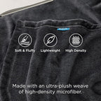 Bedsure Charcoal Fleece Blanket 50x70 Blanket - 300GSM Soft Lightweight Plush Cozy Blankets for Bed, Sofa, Couch, Travel, Camping