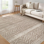 Nakagishi Boho 5x7 Area Rug Living Room Rugs Machine Washable Dark Brown