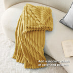 Bedsure Soft Twin Blanket for Bed Decor Gifts Yellow 60"x80"