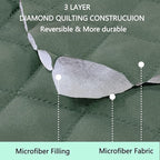 Reversible Sofa Covers Couch Cover Furniture Protector for Dogs Elastic Straps Water Resistant(Sofa,Greyish Green/Taupe)