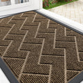 OLANLY Front Door Mat Outside 29.5x17, All-Season Absorbent Rubber Doormat