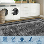 GarveeHome 10x13 Large Washable Geometric Area Rug Non Slip Non Shedding Floor Carpet