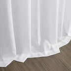 Snow White Linen Curtains 108 Inches Long for Living Room Light Filtering Semi Sheer Curtain Back Tab Luxury Neutral Modern Farmhouse Decor Floor to Ceiling High Window for Bedroom 52x108,2 Panels