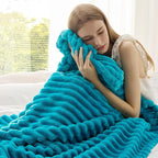 Bedsure GentleSoft Teal Twin Blanket for Bed - Cozy Soft Blankets for Women, Cute Large Throws for Girls, 66x90 Inches