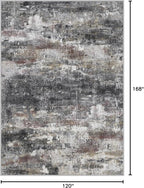 BEIMO Area Rugs 10x14 for Living Room Bedroom, Modern Abstract Machine Washable Large Dark Gray Rug, Soft Low Pile Floor Carpet with Non Slip Backing for Dining Room