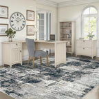 XLUEZ 6x9 Area Rugs for Living Room, Washable Modern Abstract Large Area Rug Neutral Soft Non Slip Kids Rug Stain Resistant Indoor Carpet for Bedroom Nursery Dining Room Playroom(BlackGrey, 6'x9')