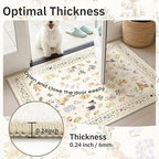 Soalmost Dog 9x12 Area Rugs for Living Room, Washable Animal Soft Rug Beige