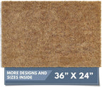 Barnyard Designs Doormat Welcome Mat for Outdoors, Large Front Door Entrance Mat, Brown (Blank, 36x24)