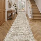Soalmost Hallway Runner Rug 2'6" x 16' Washable Long Kitchen Rugs Brown