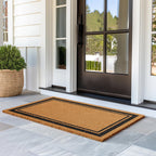 Barnyard Designs Natural Coco Coir Non-Slip Doormat (30x48, Border)