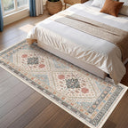 Restydon Runner Rug 2x6, Non Slip Washable Rugs for Hallways,Blue/Red/Multi