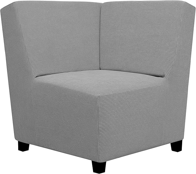 Easy-Going Stretch Soft Sectional Corner Sofa Couch Slipcover Light Gray