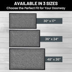 Sierra Concepts Front Door Mat Welcome Mats 2-Pack - Indoor Outdoor Entryway Mats for Shoe Scraper, Ideal for Inside Outside Home High Traffic Area, Battleship Gray 30 Inch x 17 Inch