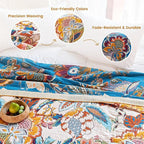 MSGKV Boho Throw Blanket 60"x80" Floral Cotton Blanket for Bed Couch Spring Breathable Lightweight Farmhouse Twin Blankets Home Decor Muslin All Seasons