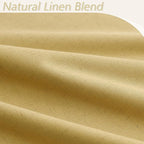 Guken 100% Blackout Curtains 90 Inch Length 2 Panels Set for Living Room Bedroom Back Tab Thermal Insulated Black Out Linen Drapes Room Darkening Window Curtains 90 Inches Long,Gold