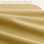 Guken 100% Blackout Curtains 63 Inch Length 2 Panels Set for Living Room Bedroom Back Tab Thermal Insulated Black Out Linen Drapes Room Darkening Window Curtains 63 Inches Long,Gold