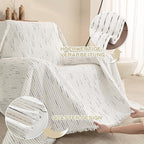 MYSKY HOME Oversized Armchair Couch Cover for 1 Cushion Couch, Washable Sofa Protector, Chair Couch Covers Sofa Covers Sofa Throws Sofa Slipcovers Futon Cover for Pet, Kid, 71"X91", White