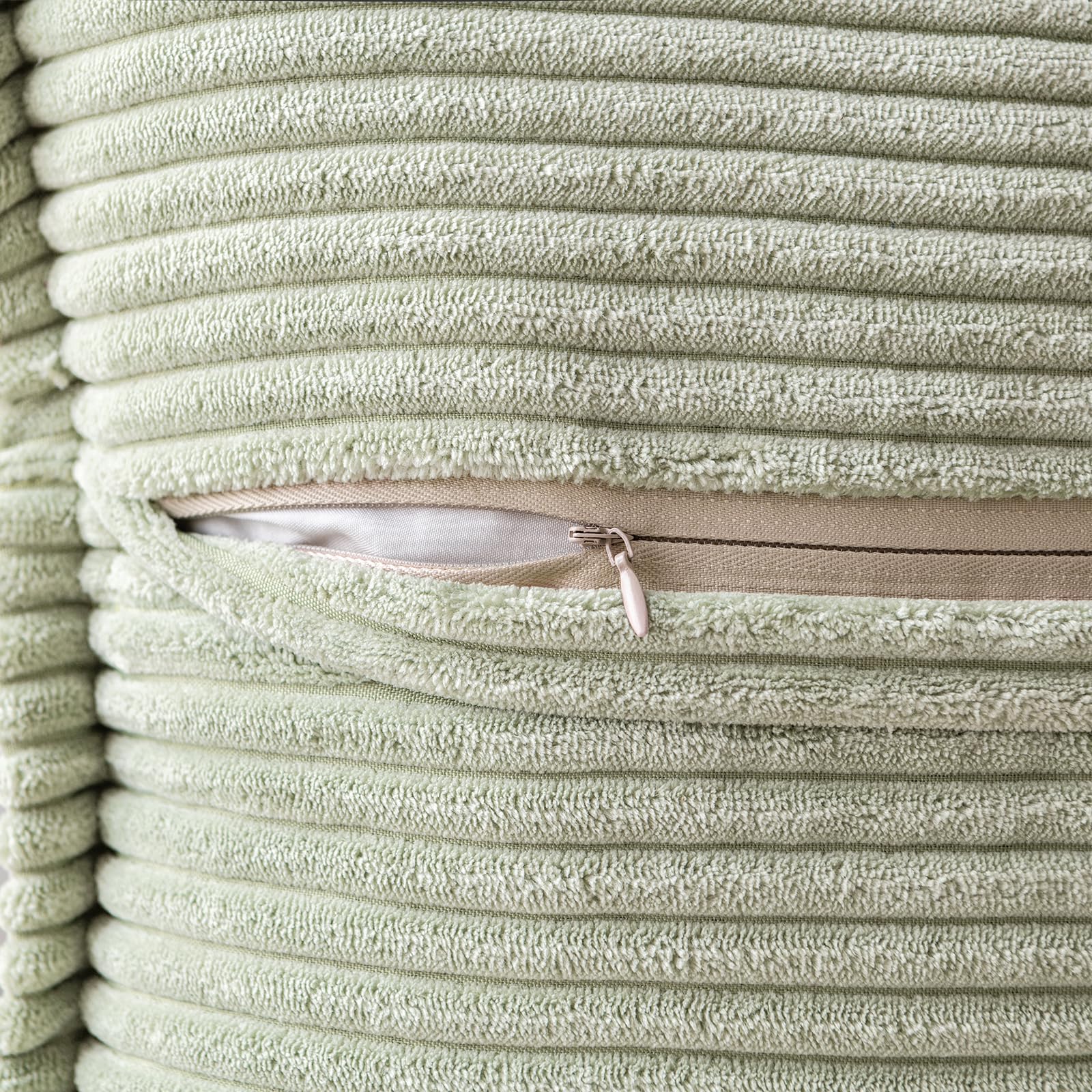 MIULEE Decorative Throw Pillow Covers for Couch 18x18 Inch Light Green