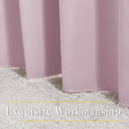 NICETOWN Bedroom Curtains Room Darkening Draperies - Home Fashion Microfiber Thermal Insulated Solid Grommet Curtains for Kitchen (Lavender Pink, 1 Pair, 52 inches Wide by 72 inches Long)