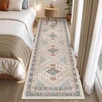 Runner Rug 2x8 Runners for Hallways Non Slip Washable, Vintage Hallway Runner Rugs for Living Room, Low Pile Soft Hallway Rug for Kitchen Bedroom Laundry Room Rug(Blue/Red/Multi,2'x8')