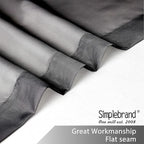 Simplebrand Black Sheer Curtains 63 Inch Length 2 Panels, Rod Pocket Solid Color Window Sheer Curtain Panels, Elegant Curtains & Drapes for Living Room, Bedroom 2 Panels (Black, 42" W x 63" L)