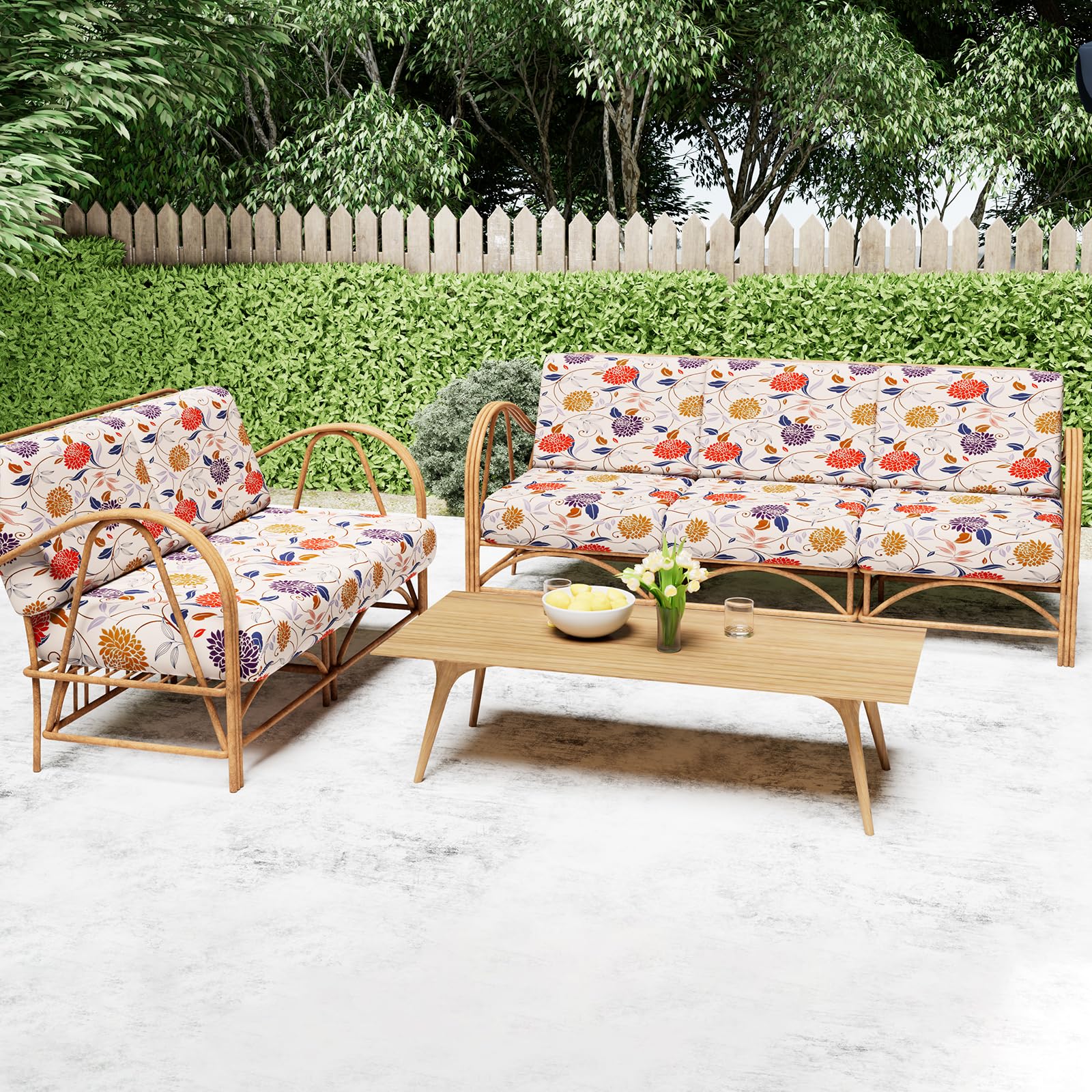 Smiry Printed Couch Cushion Covers, Stretch Couch Covers for Sofa