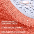 OLANLY 5x8 Machine Washable Large Area Rugs for Living Room, Bedroom, Soft Fluffy Shaggy Bedside Rug, Indoor Floor Carpet for Kids Girls and Boys, Dorms, Nursery, Home Decor Aesthetic, Coral Red