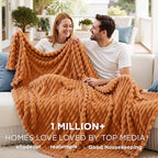 Bedsure Soft King Size Blankets for Bed Orange 108"x90"