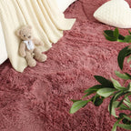 LOCHAS Area Rugs Fluffy Living Room Carpets for Kids Bedroom 3x5, Blush