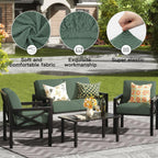 DREAHOTEXTIL 8Pcs Outdoor Cushion Covers, Elastic Patio Cushion Covers