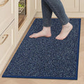 BEQHAUSE Kitchen Rugs 24"x36", Non-Slip Kitchen Mats for Floor, Blue
