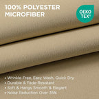 Joydeco Blackout Curtains 63 Inch Length 2 Panels Set, Thermal Insulated Long Curtains& Drapes 2 Burg, Room Darkening Grommet Drapes for Living Room Bedroom Window (W52 x L63 Inch, Beige)