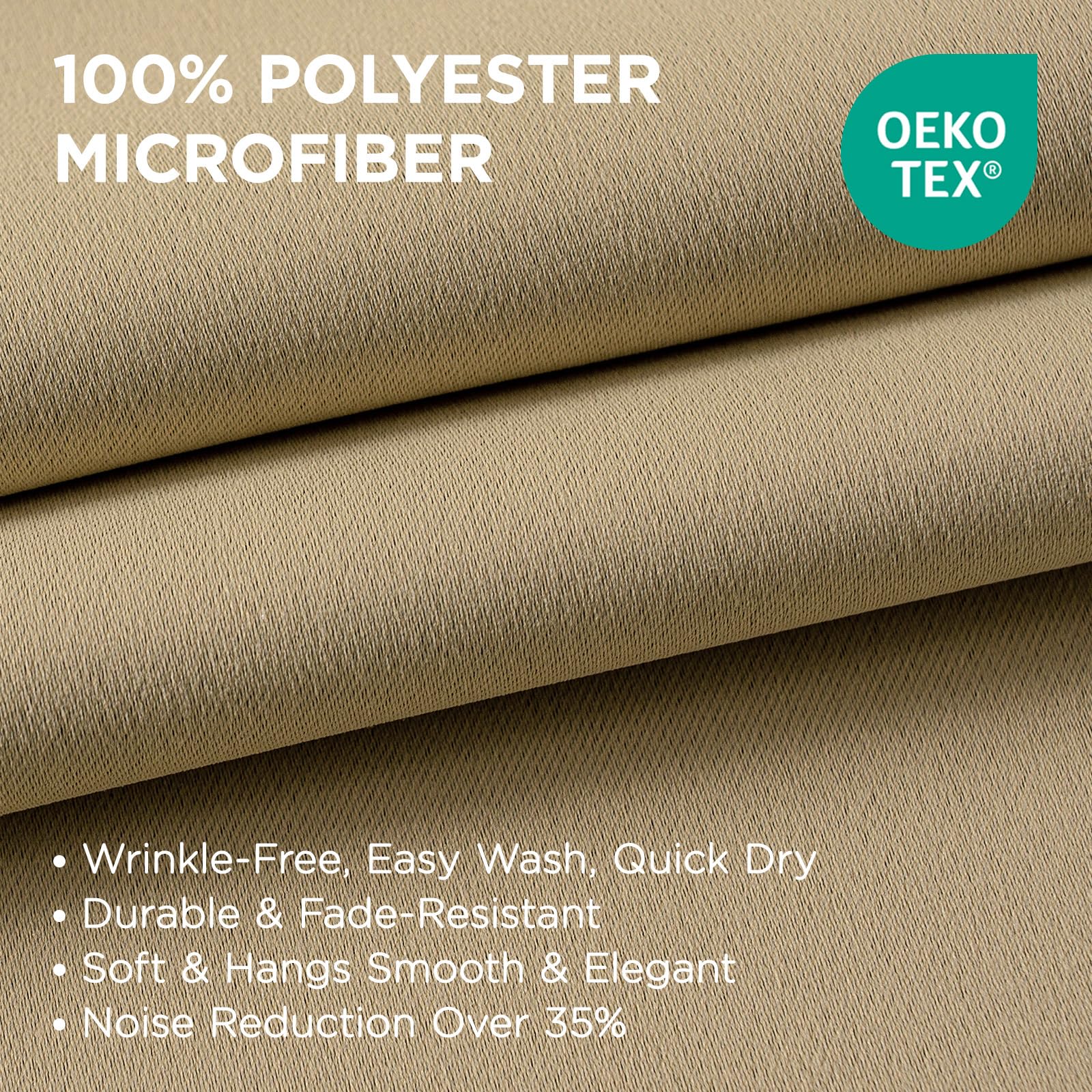 Joydeco Long Blackout Curtains for Bedroom 108 Inch 2 Panels with Grommet
