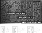 Grey Leaves Outdoor Indoor Entrance Door mat, Absorbent Durable Heavy Duty Welcome Front Door Mat,Thick Natural Rubber Back,Easy Clean Entryway Mat 47x32 Inch, Low Profile