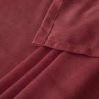 BGment Linen Curtains 36 Inch Length, Small Half Drapes with Rod Pocket for Cafe Kitchen Window Over Sink Lightweight, Burgundy, 2 Panels Set, Each 24 Inch Wide