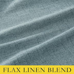 NICETOWN 100% Absolutely Blackout Linen Curtains with Thermal Insulated Liner, Skylark Blue, 42" Wide, 54" Length Energy Saving Curtains for Dining Room 2 Panels Set, Vertical Blinds